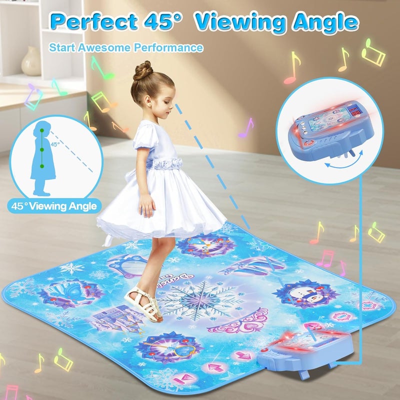 Surelect Store Dance Mat for 3-12 Year Old Girls, Frozen Toys Electronic Dance Pad with 8 Button & Wireless Bluetooth, Music Game Birthday for Kids Ages 3 4 5 6 7 8 9 10+ - Image 2
